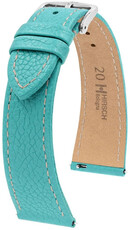 bracelet en cuir Hirsch Bologna L 01802083-2, bleu, veau, longueur L, Quick Release