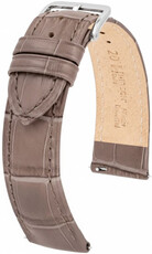 Bracelet en cuir Hirsch Duke L 01028037-2, marron, veau, longueur L, Quick Release