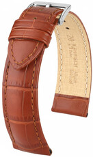 bracelet en cuir Hirsch Duke L 01028070NQ-2, marron, cuir de veau, longueur L