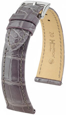 Bracelet en cuir Hirsch London 04207112-2, violet, peau d'alligator, Quick Release