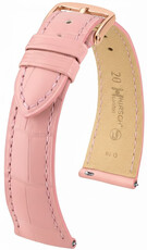 Bracelet en cuir Hirsch London 04207122-7, rose, peau d'alligator, Quick Release