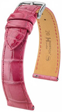 Bracelet en cuir Hirsch London 04207124-2, rose, peau d'alligator, Quick Release
