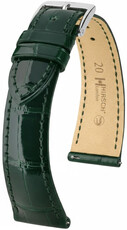 Bracelet en cuir Hirsch London 04207141-2, vert, peau d'alligator, Quick Release