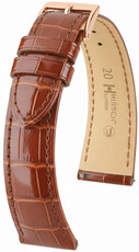Bracelet en cuir Hirsch London 04207170-7, brun, peau d'alligator, Quick Release