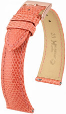 Bracelet en cuir Hirsch London 04266122-7, orange, peau de lézard, Quick Release