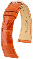 bracelet en cuir Hirsch London L 04207077-7, orange, cuir d'alligator, longueur L, Quick Release