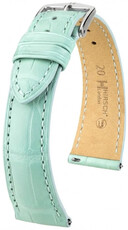 bracelet en cuir Hirsch London L 04207081-2, bleu, cuir d'alligator, longueur L, Quick Release