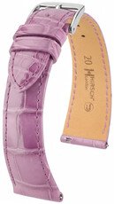 Bracelet en cuir Hirsch London L 04207087-2, violet, cuir d'alligator, longueur L, Quick Release