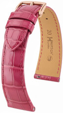bracelet en cuir Hirsch London L 04307024-7, rose, cuir d'alligator, longueur L, Quick Release