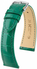 bracelet en cuir Hirsch London L 04307040-2, vert, cuir d'alligator, longueur L, Quick Release