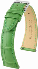 Bracelet en cuir Hirsch London L 04307042-2, vert, cuir d'alligator, longueur L, Quick Release