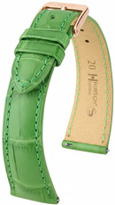 bracelet en cuir Hirsch London L 04307042-7, vert, cuir d'alligator, longueur L, Quick Release