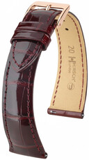 bracelet en cuir Hirsch London L 04307060-7, rouge, peau d'alligator, longueur L, Quick Release
