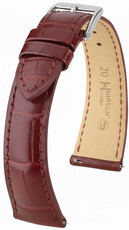 bracelet en cuir Hirsch London L 04307069-2, rouge, peau d'alligator, longueur L, Quick Release