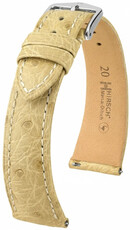 Bracelet en cuir Hirsch Massai Ostrich 04262190-2, beige, peau d'autruche, Quick Release