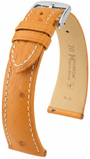 bracelet en cuir Hirsch Massai Ostrich L 04262074-2, marron, cuir d'autruche, longueur L, Quick Release