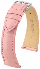 bracelet en cuir Hirsch London L 04207022-2, orange, cuir d'alligator, longueur L, Quick Release