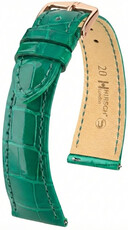 bracelet en cuir Hirsch London L 04207040-7, vert, cuir d'alligator, longueur L, Quick Release