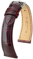 bracelet en cuir Hirsch London L 04207050-2, noir, cuir d'alligator, longueur L, Quick Release