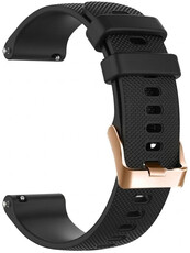 bracelet en silicone Ricardo Aprica 18mm, Dark Black, Quick Release
