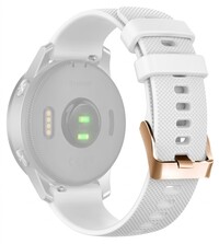 Bracelet en silicone Ricardo 18mm (pro Garmin Venu 2S/3S, Vívoactive 4S, Forerunner 265S, Venu 4 (41mm) aj.), blanc, Quick Release