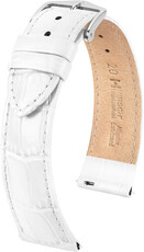 bracelet en cuir Hirsch Louisianalook L 03427000-2, blanc, cuir de veau, longueur L, Quick Release