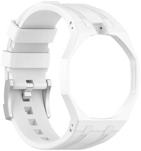 Bracelet en silicone Ricardo Pinzolo (pour Swatch Royal Pop), White, avec étui, couronne à 12h