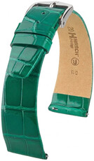 Bracelet en cuir Hirsch Prestige 02307140-2, vert, peau d'alligator, Quick Release