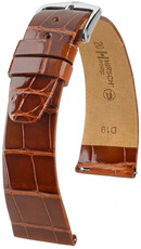 Bracelet en cuir Hirsch Prestige 02307170-2, brun, peau d'alligator, Quick Release