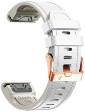 bracelet en cuir Ricardo Sansicario 20mm, White, QuickFit