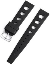 Bracelet en caoutchouc Ricardo Riva premium 20mm, Black, Quick Release
