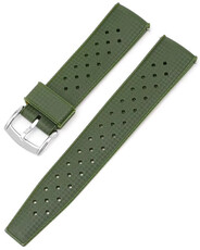 Bracelet en caoutchouc Ricardo Salerno premium 20mm, Green, Quick Release