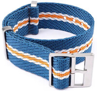 Bracelet en textile Ricardo Mantova premium, Blue/Orange, NATO