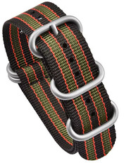 Bracelet en textile Ricardo Ravenna premium, Green/Black, NATO