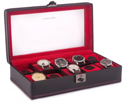 Coffret à montres Friedrich Lederwaren Carbon 32048-2