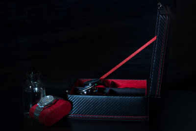 Coffret à montres Friedrich Lederwaren Carbon 32049-2