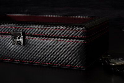 Coffret à montres Friedrich Lederwaren Carbon 32059-2