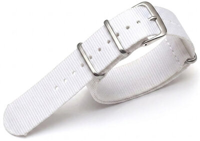 Bracelet en nylon Ricardo Kronplatz, blanc, NATO