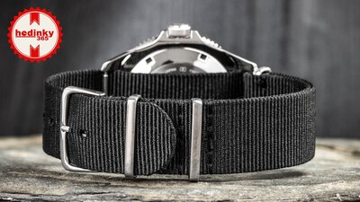 bracelet en nylon Ricardo Kronplatz, noir, NATO
