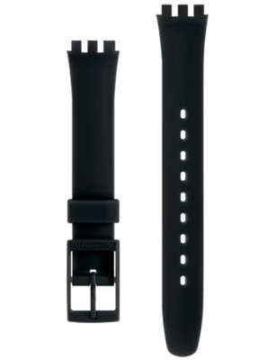 Bracelet en silicone Swatch ALB170C 12mm (pro Swatch), noir
