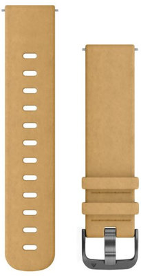 Bracelet en cuir Garmin 20mm (pour Venu, Venu Sq, Venu Sq 2, Venu 2 plus etc.), beige, Quick Release, 010-12691-04
