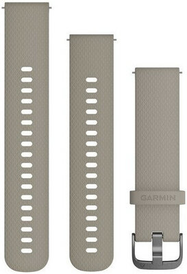 Bracelet en silicone Garmin 20mm (pour Venu, Venu Sq, Venu Sq 2, Venu 2 plus etc.), beige, Quick Release, 010-12691-09