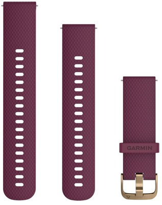 bracelet en silicone Garmin 20mm (pour Venu, Venu Sq / Sq 2 / 2 plus etc.), violet, + partie prolongée, Quick Release, 010-12691-05