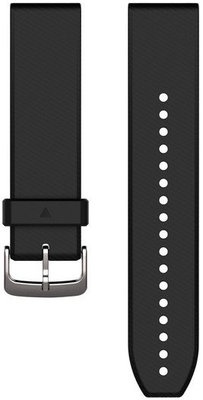 bracelet en silicone Garmin 22mm (pour Garmin Fenix 8/7/6 (47mm), Epix 2 etc.), noir V4, QuickFit, 010-12500-00