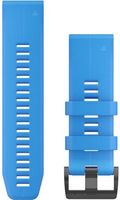 bracelet en silicone Garmin 26mm (pour Garmin Fenix 8/7X/6X (51mm), Tactix etc.), bleu V1, QuickFit, 010-12741-02