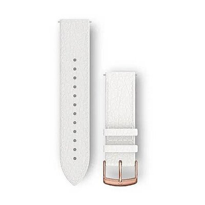 bracelet en cuir Garmin 20mm (pour Venu, Venu Sq, Venu 2 plus etc.), blanc V1, Quick Release, 010-12691-0B
