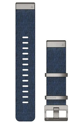 bracelet en nylon Garmin 22mm (pour Garmin Fenix 8/7/6 (47mm), Epix 2 etc.), bleu V1, QuickFit, 010-12738-02