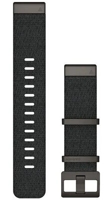 Bracelet en nylon Garmin 22mm (pro Garmin Fenix 8/7/6 (47mm), Epix 2 aj.), noir, QuickFit