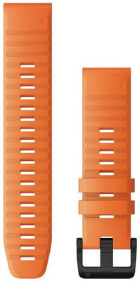 Bracelet en silicone Garmin 22mm (pour Garmin Fenix 8/7/6 (47mm), Epix 2 etc.), orange, QuickFit, 010-12863-01