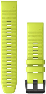 Bracelet en silicone Garmin 22mm (pro Garmin Fenix 8/7/6 (47mm), Epix 2 aj.), jaune, QuickFit